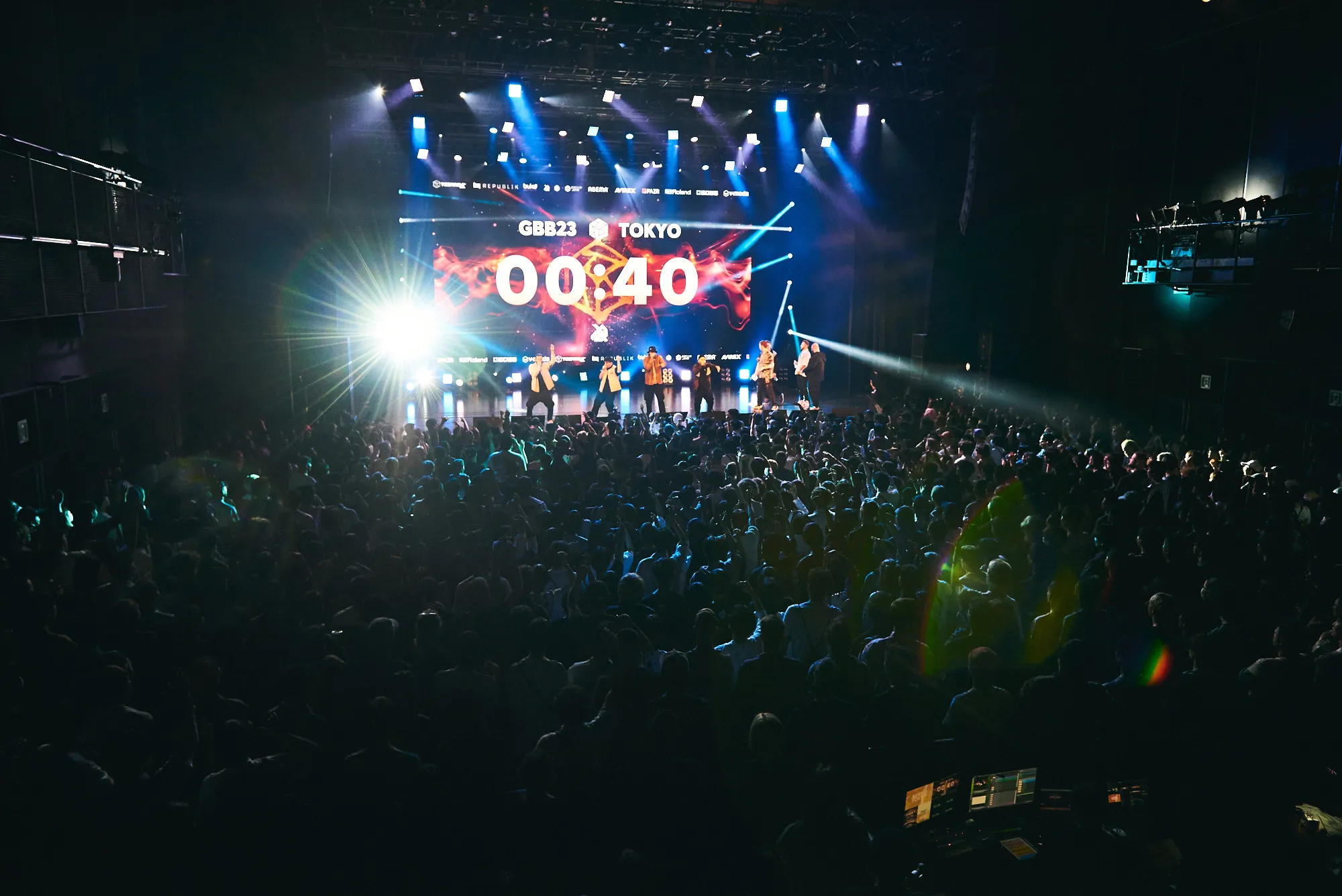 Competitors on the stage at the Grand Beatbox Battle 2023 (Credit: Swissbeatbox)
