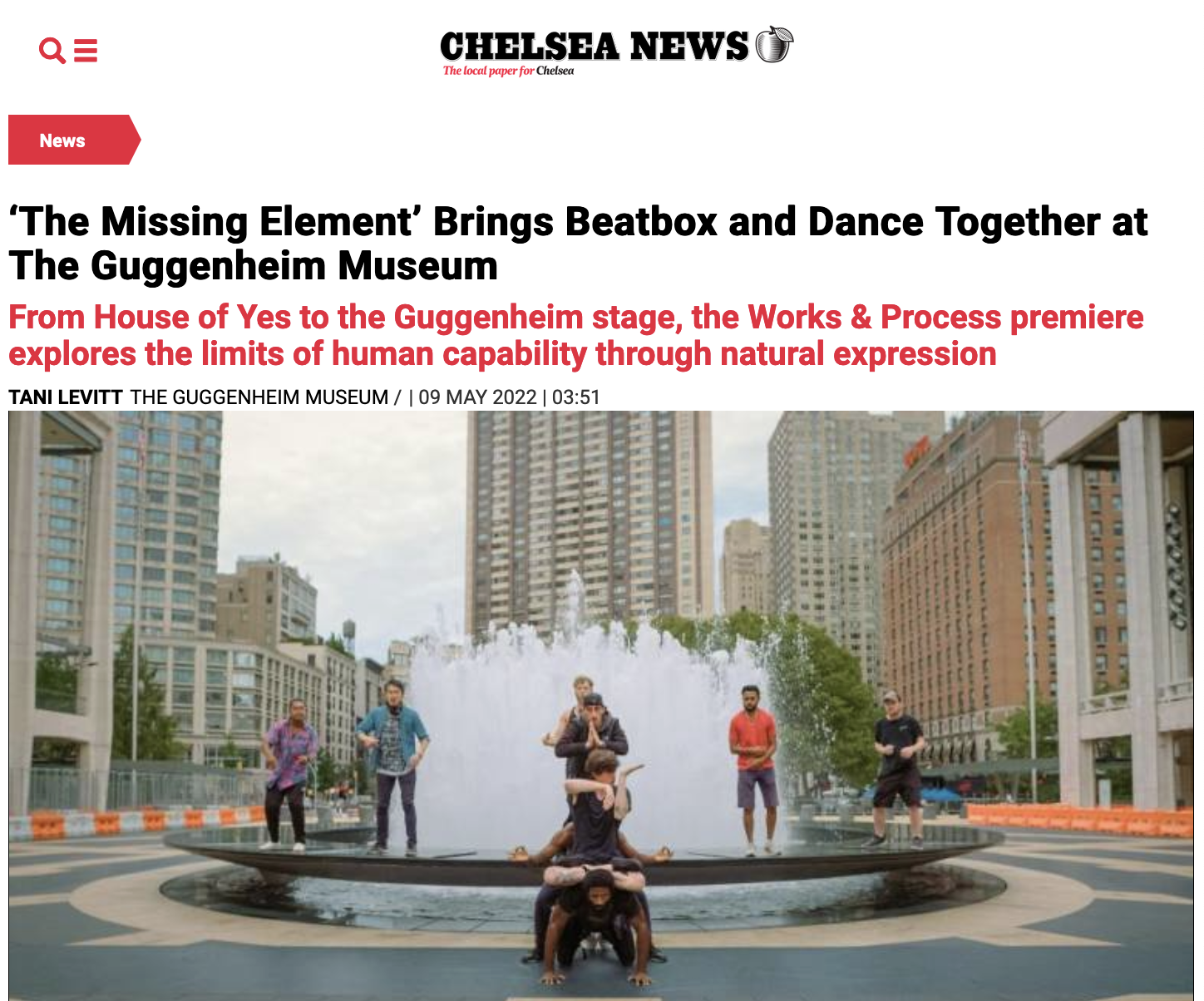 ‘The Missing Element’ Brings Beatbox and Dance Together at The Guggenheim Museum | Chelsea News